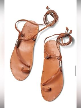Beek x Vitamin A Bluebird Wrap Brown Sandal size 10 Arch support